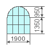 半円形の温室の計算。